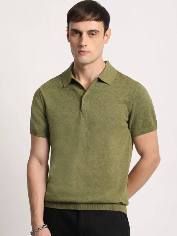 THE BEAR HOUSE Men Solid Polo T-Shirt