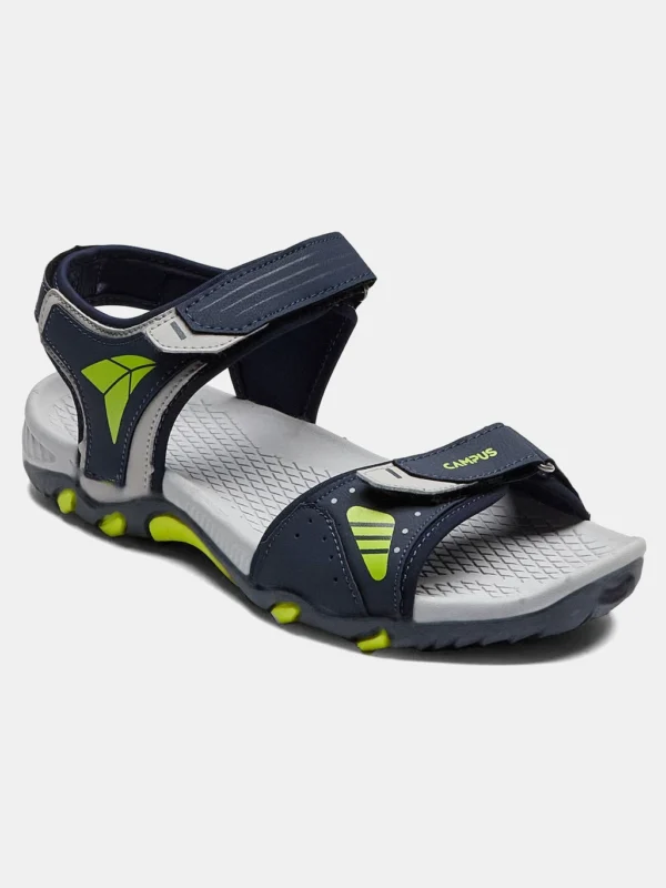 CAMPUS Men Sandal (Navy, Grey , 8)
