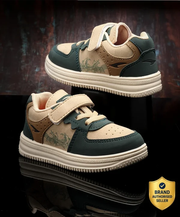 asian Velcro Sneakers For Boys & Girls (Beige, 21-24 Months)