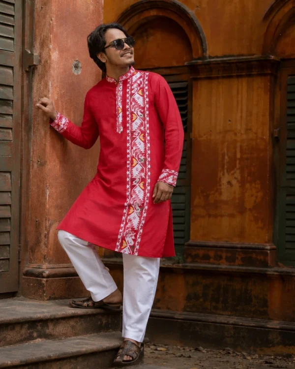 SHATTASISH BOUTIQUE Men Pure Cotton Kurta Set